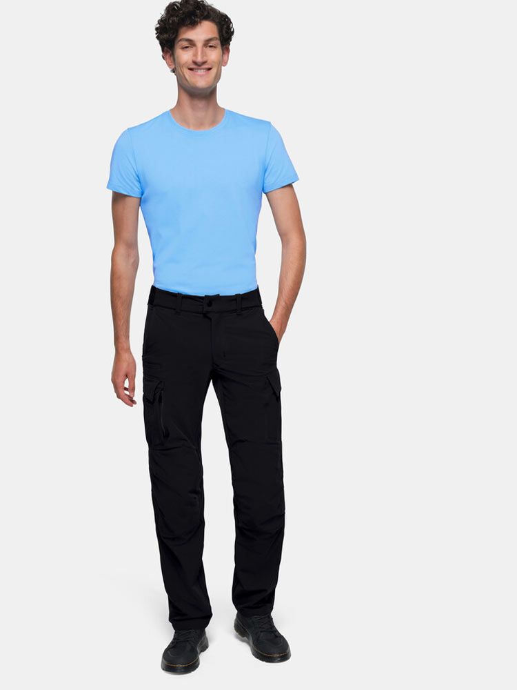 Arbeitshose Herren Stretch schwarz mit Cargotaschen – robust, elastisch und pflegeleicht