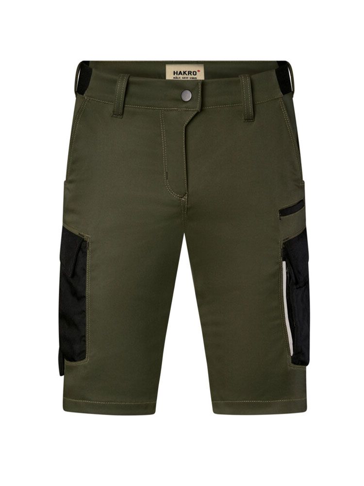 Unisex Arbeitsshorts in Olivgrün, robustes Material, industriewäschetauglich, mit CORDURA®-Besatz