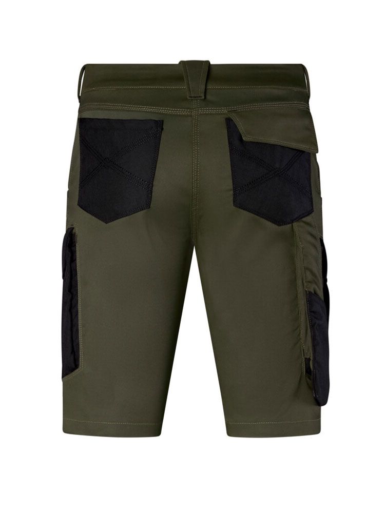 Unisex Arbeitsshorts in Olivgrün, robustes Material, industriewäschetauglich, mit CORDURA®-Besatz