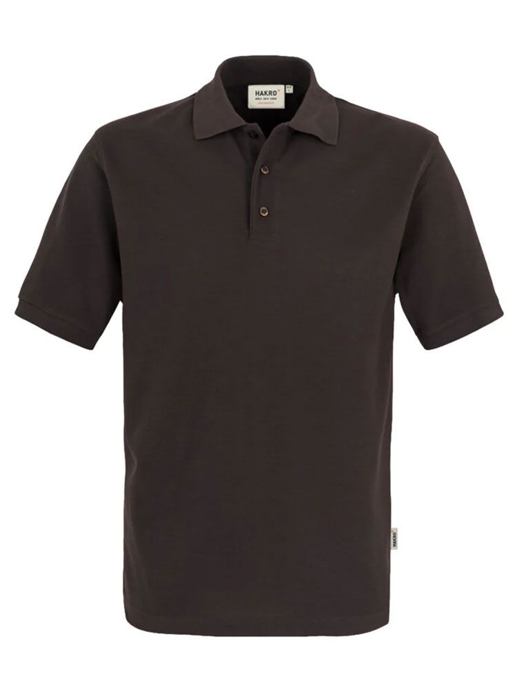 Poloshirt Herren Braun - Strapazierfähiges Piqué-Poloshirt mit 3-Knopf-Leiste und Seitenschlitzen
