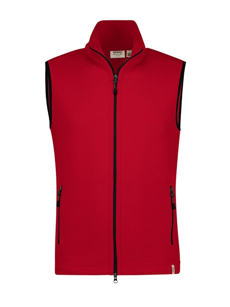 Fleeceweste Herren Rot – ärmellose Microfleece Weste, atmungsaktiv & bestickbar