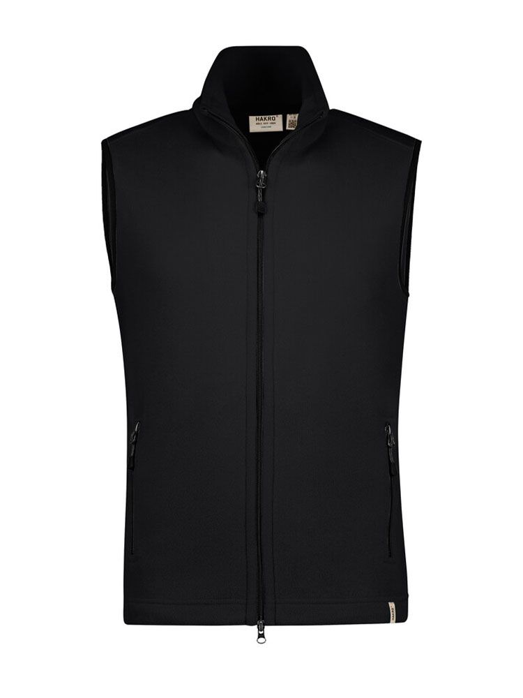 Fleece Weste Herren Schwarz – ärmellose Microfleece Weste, neutral & bestickbar