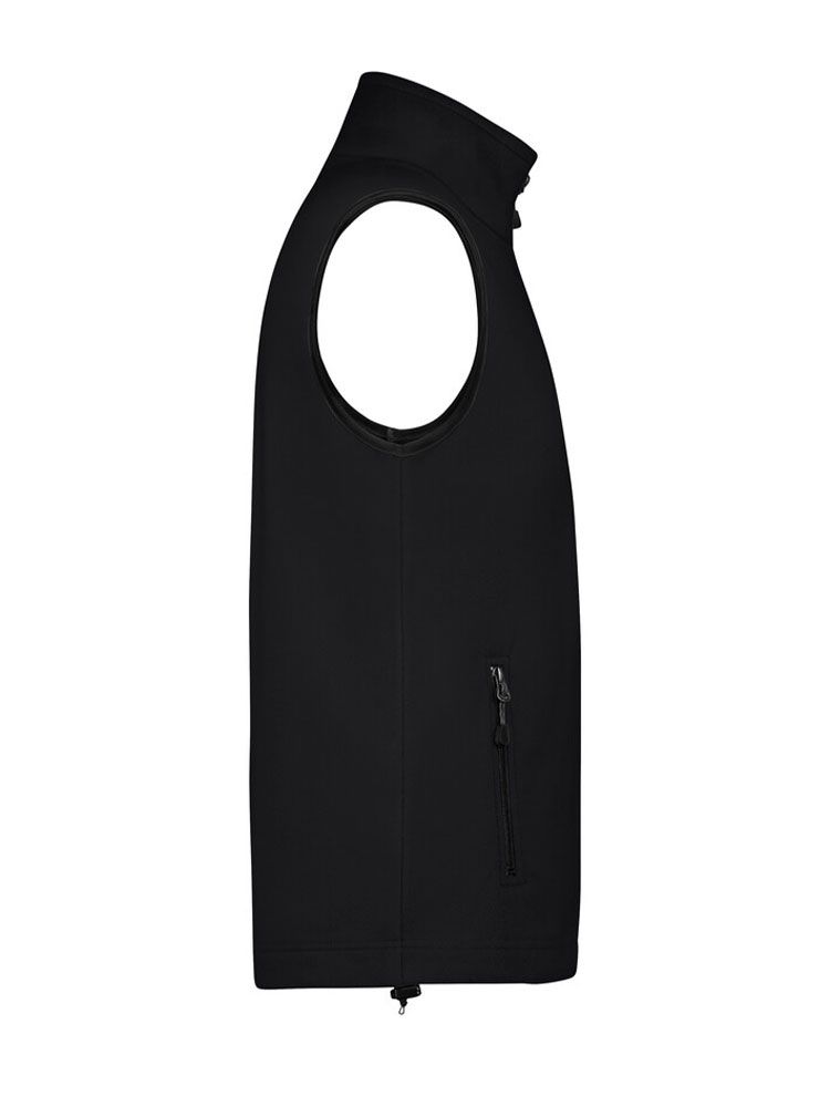 Fleece Weste Herren Schwarz – ärmellose Microfleece Weste, neutral & bestickbar