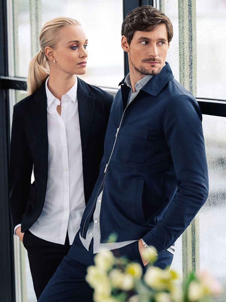 Herren Overshirt Dunkelblau mit Zwei-Wege-Reißverschluss