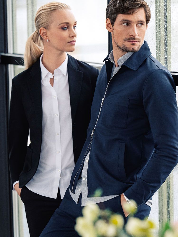 Herren Overshirt Schwarz mit Zwei-Wege-Reißverschluss