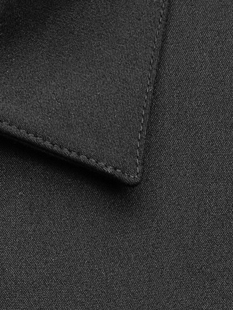 Herren Overshirt Schwarz mit Zwei-Wege-Reißverschluss