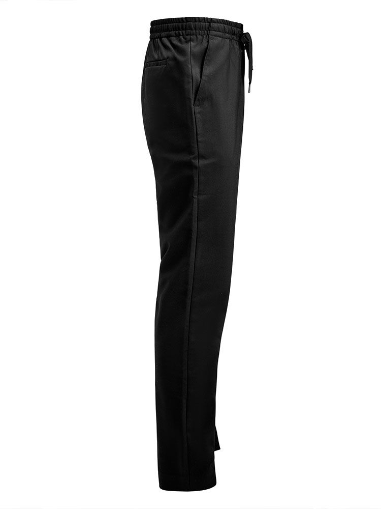 Business Casual Hose Herren Schwarz mit Kordelzug