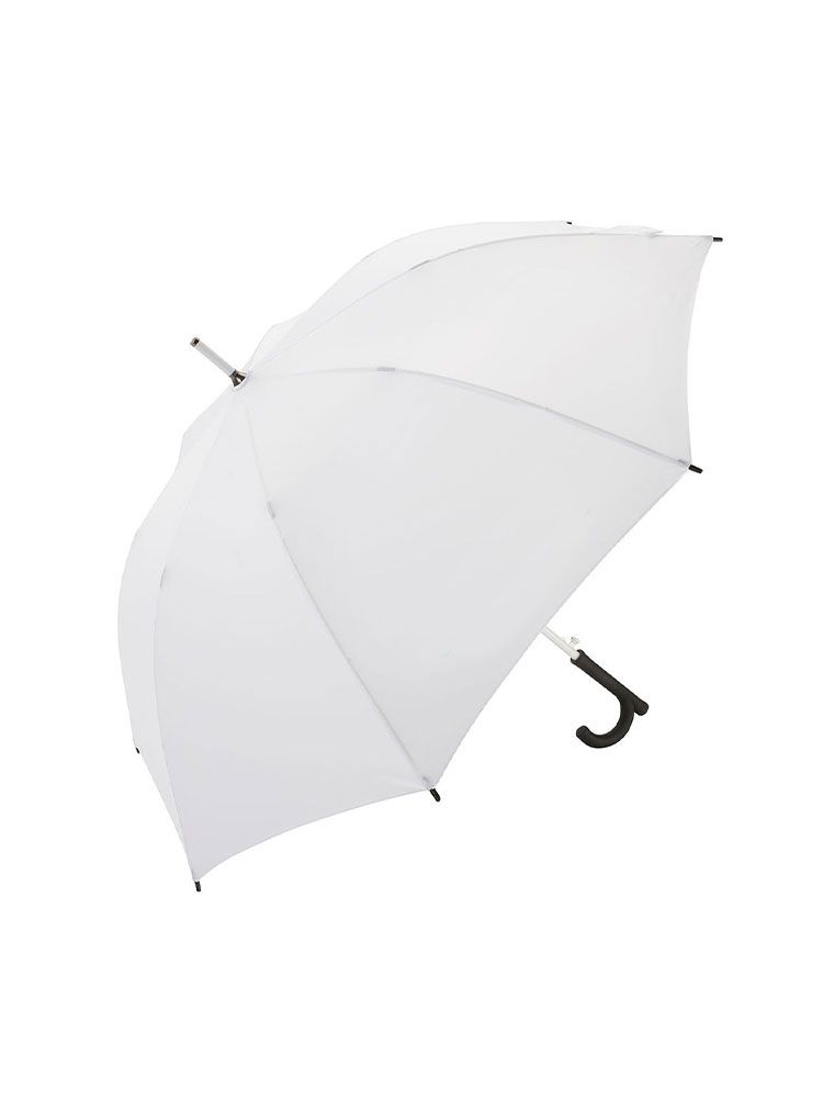 Regenschirm Weiß – Stockschirm 103 cm mit Krückengriff für Werbung und Events