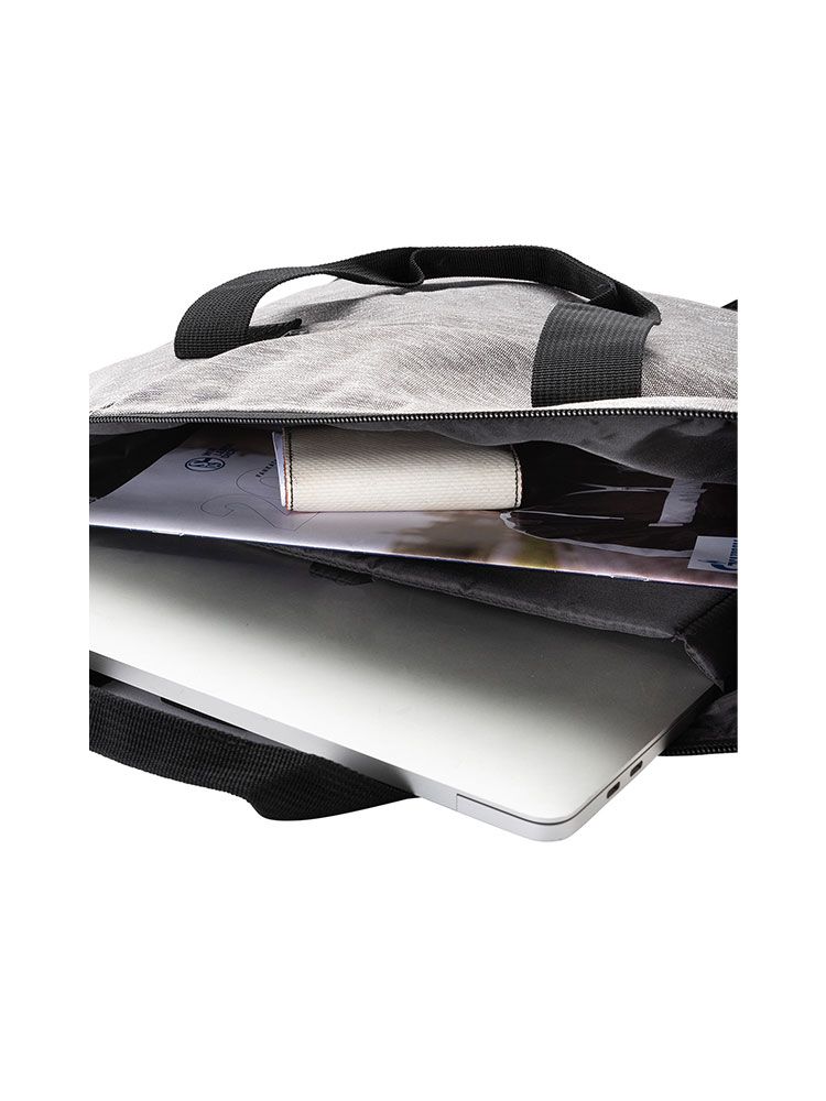 Schultertasche Laptop 12 l – mit Laptopfach, Tragegurt und Rückfach, Two Tone Polyester