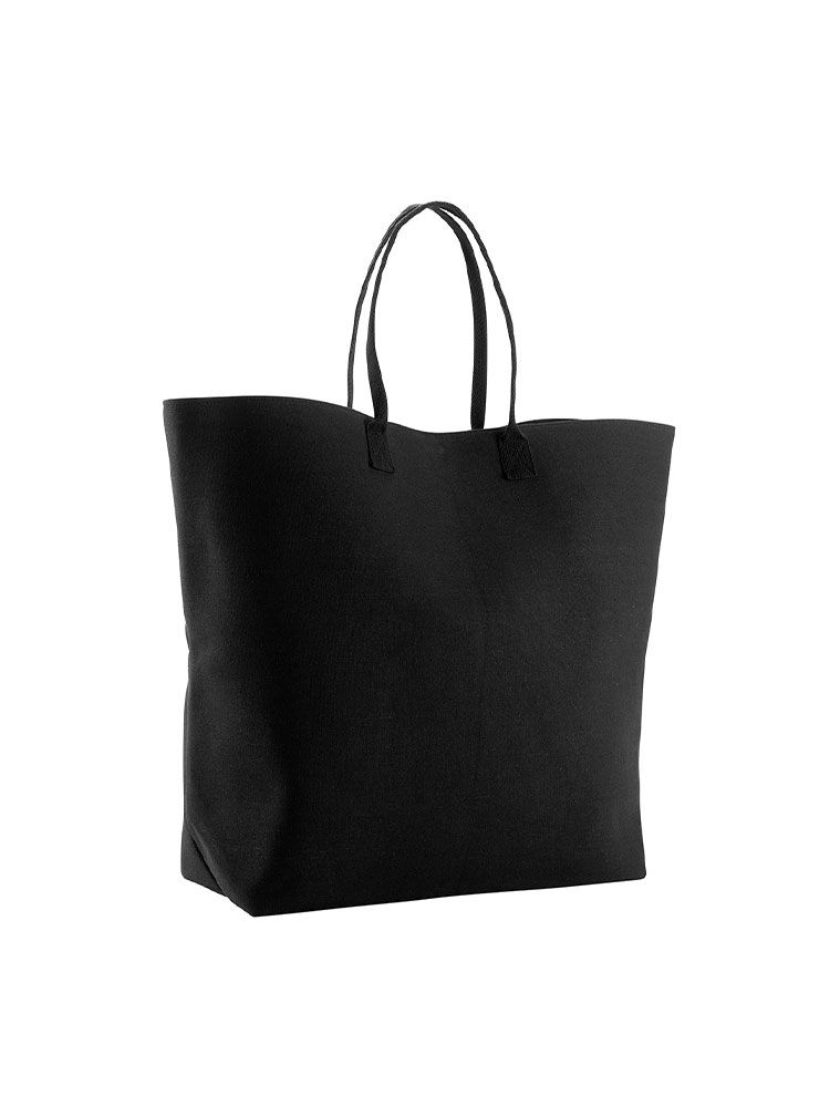 Große Tragetasche aus recycelter Baumwolle – 60 l, mit Magnetknopf & Tragegriffen