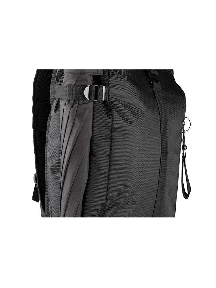 Schwarzer Rucksack 25 l VEGAS mit Laptopfach und Organizer – robustes 600D Polyester