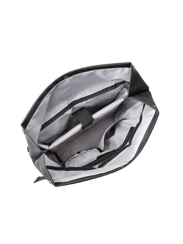 Schwarzer Rucksack 25 l VEGAS mit Laptopfach und Organizer – robustes 600D Polyester