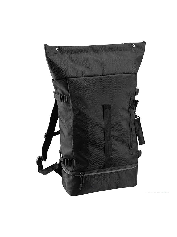 Schwarzer Rucksack 25 l VEGAS mit Laptopfach und Organizer – robustes 600D Polyester