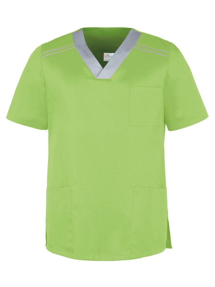 Herren Schlupfkasack Zweifarbig Grün Silbergrau