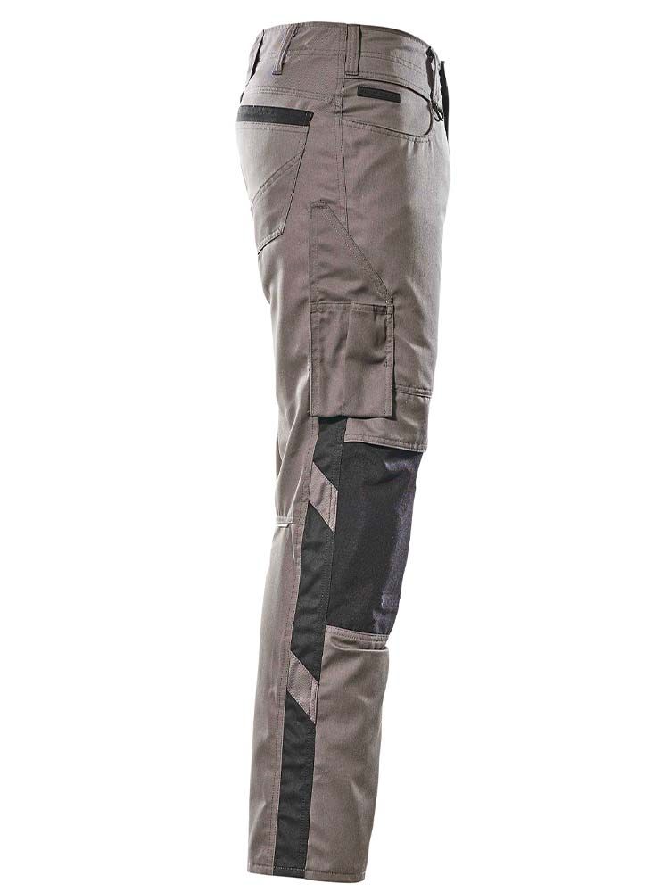 Arbeitshose Herren Mascot in Grau mit Knietaschen und robusten Nähten für Handwerk und Bau