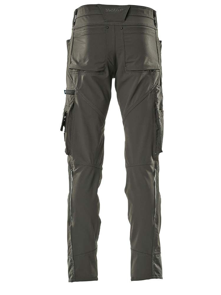 Mascot Arbeitshose Stretch in Dunkelgrau – robuste und flexible Arbeitshose aus Ultimate Stretch mit ergonomischer Passform