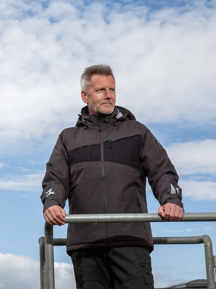 Arbeitsjacke Winter Herren gefüttert Dunkelgrau Mascot wasserdicht