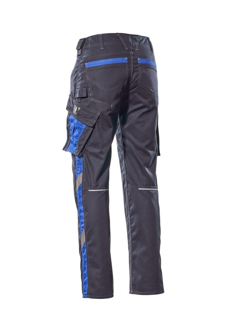 Unisex Arbeitshose Unique schwarzblau-kornblau