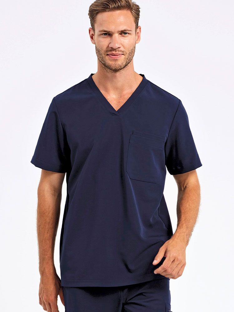 Stretch Kasack Herren Dunkelblau