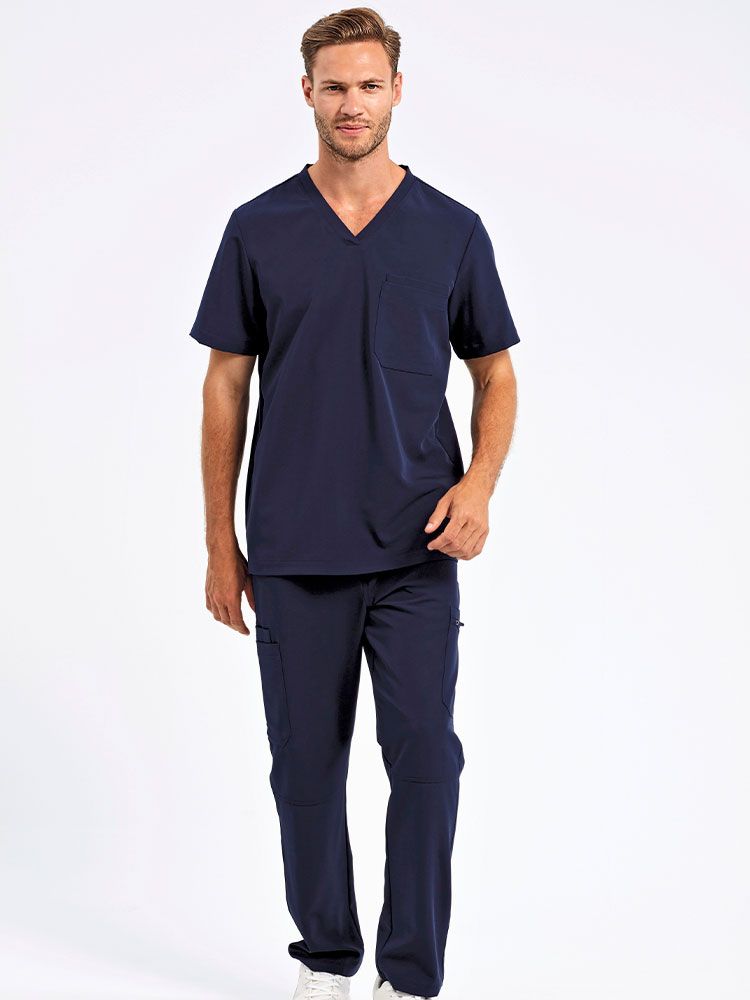 Stretch Kasack Herren Dunkelblau