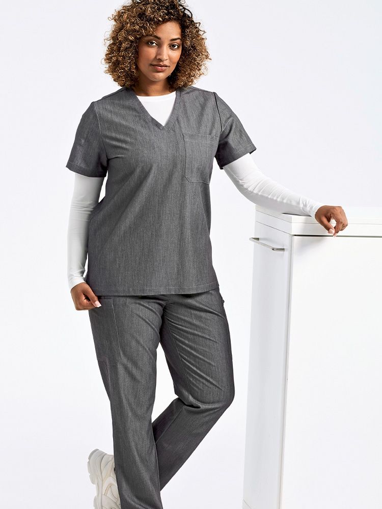 Stretch Kasack Damen Grau