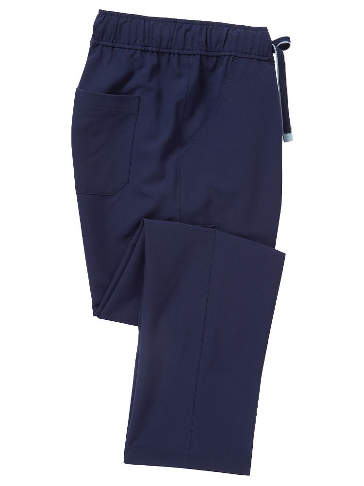 Cargo Stretch Hose Herren in Dunkelblau mit Seitentaschen und Kordelzug für den Berufsalltag