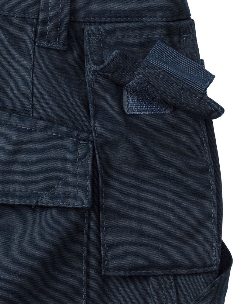 Arbeitshose Dunkelblau für Herren aus robustem Canvas mit Cargotaschen und Teflon-Beschichtung