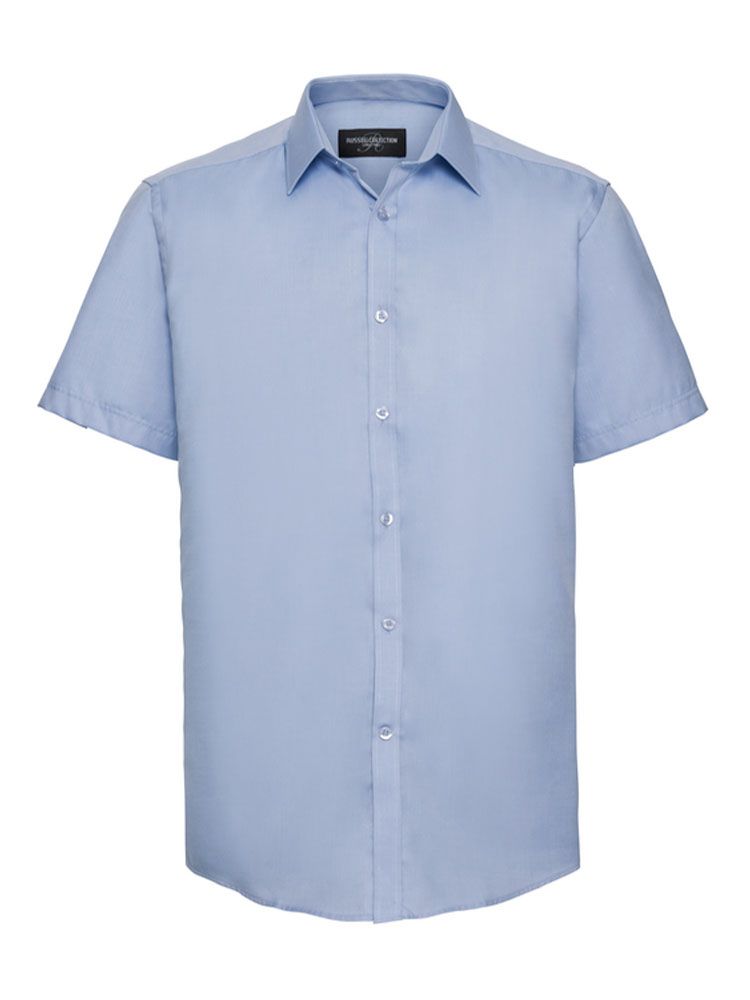 Kurzarm Hemd in Hellblau