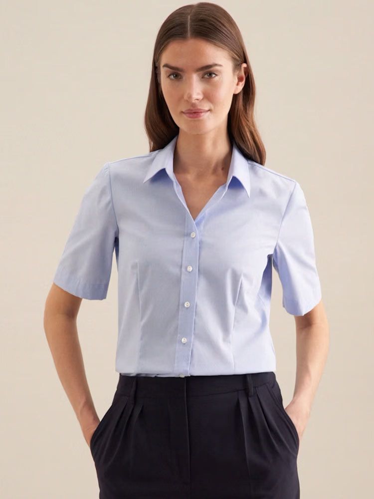 Bügelfreie Kurzarm Bluse