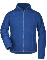 Damen Fleecejacke in Blau, taillierte Passform, mit zwei Taschen und elastischen Abschlüssen