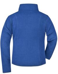 Damen Fleecejacke in Blau, taillierte Passform, mit zwei Taschen und elastischen Abschlüssen
