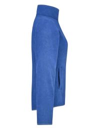 Damen Fleecejacke in Blau, taillierte Passform, mit zwei Taschen und elastischen Abschlüssen