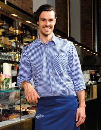 Trachtenhemd Blau kariert Herren