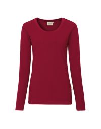 Damen Longsleeve Weinrot