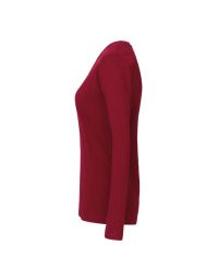 Damen Longsleeve Weinrot