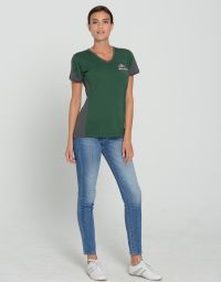 Damen Contrast Performance V-Shirt