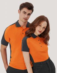 Damen Performance Poloshirt Contrast