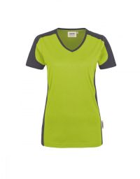 Damen Contrast Performance V-Shirt
