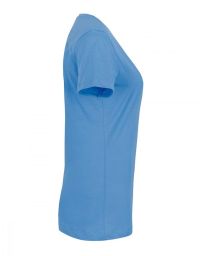 Damen V-Shirt Blau