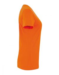 Damen V-Shirt Orange