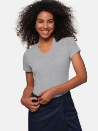 T-Shirt Damen Grau-Meliert