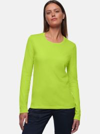 Grünes Longsleeve Damen in kräftigem Farbton – Hakro, Regular Fit, XS–6XL, pflegeleicht