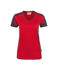 Womens Contrast Performance V-Shirt