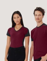 Damen Contrast Performance V-Shirt