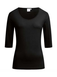 Halbarm Shirt Damen Schwarz
