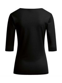 Halbarm Shirt Damen Schwarz