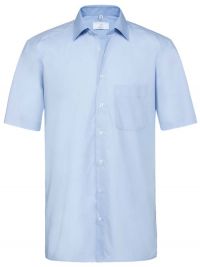 Hellblaues Herren Kurzarmhemd mit Kent-Kragen und Brusttasche, Regular Fit