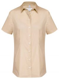 Kurzarm Hemdbluse Beige