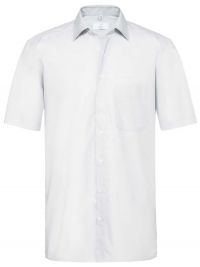 Weißes Herren Kurzarmhemd mit Kent-Kragen und Brusttasche, Regular Fit von Greiff