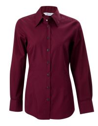 Damen Bluse Langarm Bordeaux